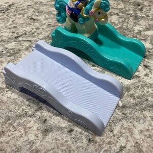 Fisher Price Little People Klip Klop Horse Prince Eric Disney Toy+2 ramps/bridge